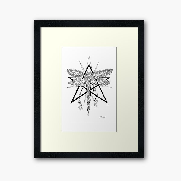 Dragonfly Star Framed Art Print