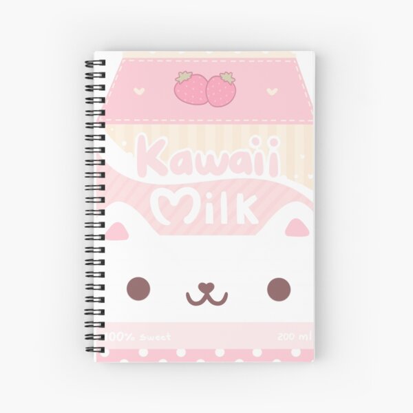 Cahier à spirale for Sale avec l'œuvre « kawaii boîte de crayon de couleur  pastel » de l'artiste kittybox