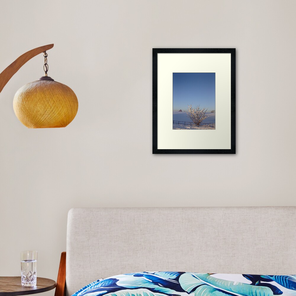 Rail Bridge Winter Framed Art Print