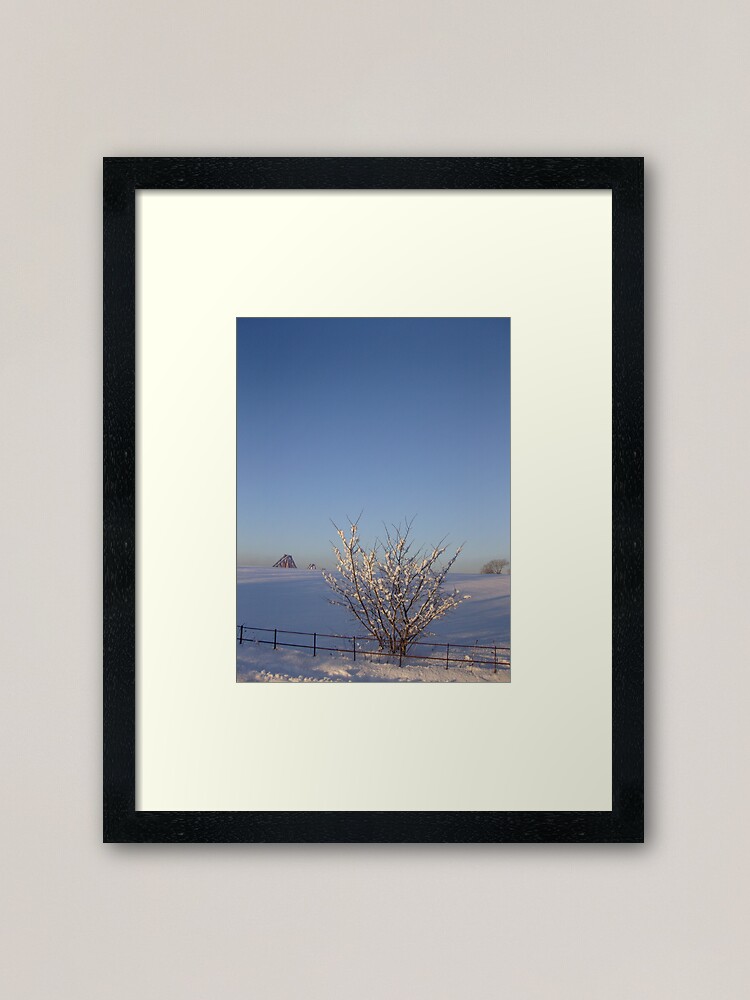 Alternate view of Rail Bridge Winter Framed Art Print