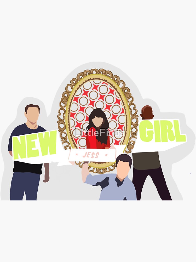 "New Girl "It's Jess" Theme Song Minimalist" Sticker for Sale by