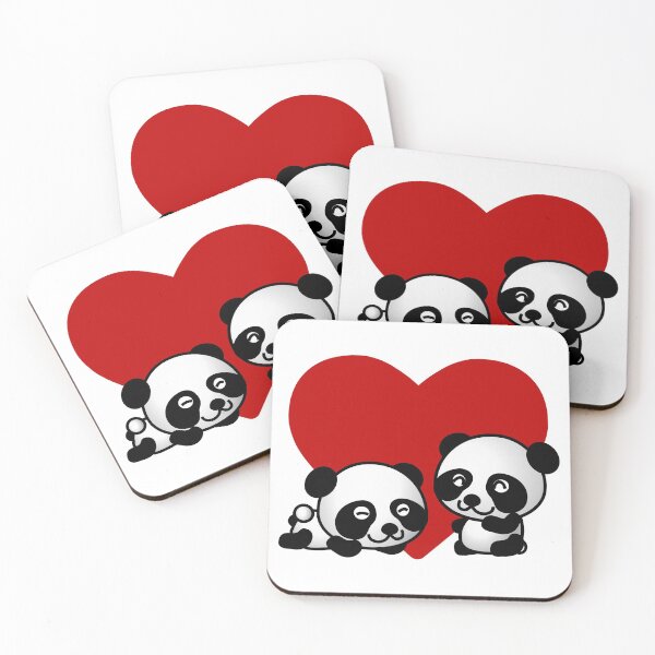 Item preview, Twin baby pandas heart designed and sold by ellecapitano.