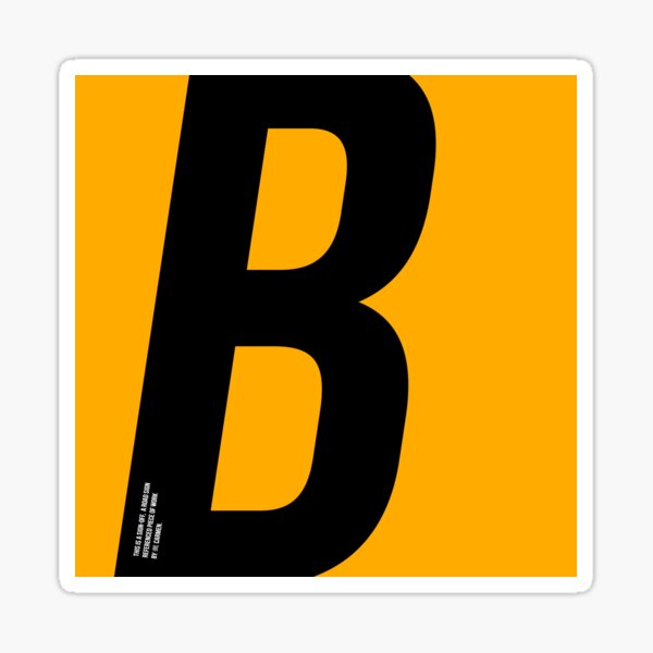 B sign Sticker