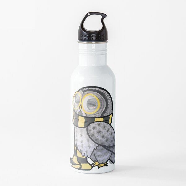 Gentil grand hibou gris avec écharpe Gourde