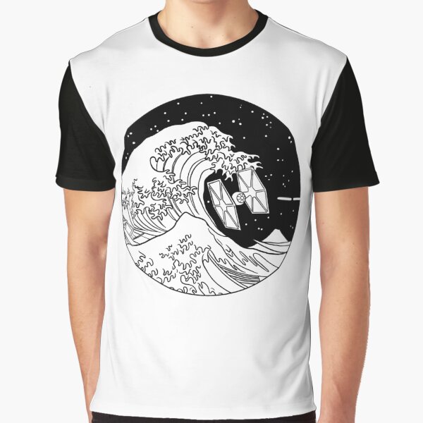 Vista previa del artículo con la obra «Nave espacial en el espacio - La gran ola», diseñado y vendido por luciddreame.