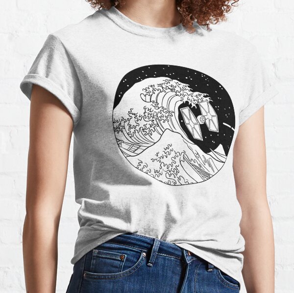 Spaceship in Space - The Great Wave Classic T-Shirt