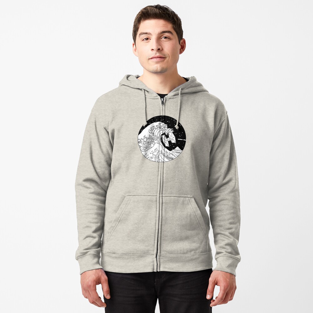 Vista previa del artículo con la obra «Sudadera con capucha y cremallera», diseñado y vendido por luciddreame.