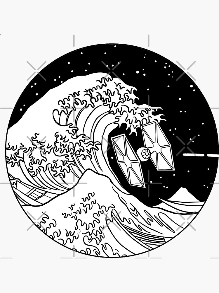 Spaceship in Space - The Great Wave by luciddreame