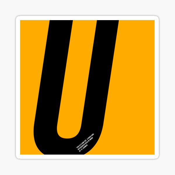 U sign Sticker