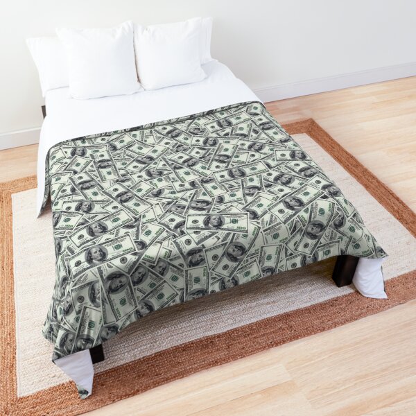 Giant money background 100 dollar bills Comforter