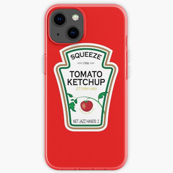 Étiquette de ketchup drôle Coque souple iPhone