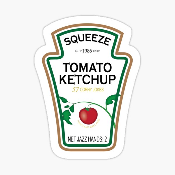 Item preview, Funny Ketchup Label designed and sold by FancyHatPenguin.