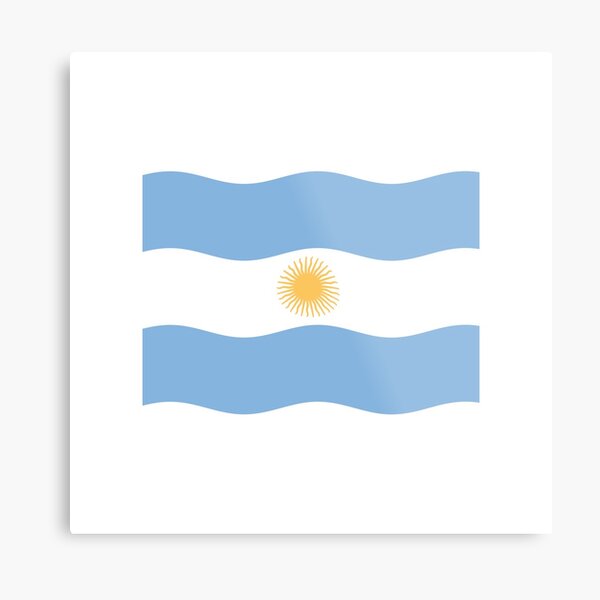Simple Flag of Argentina Metal Print