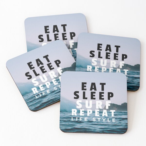 Item preview, EAT SLEEP SURF REPEAT LIFE STYLE designed and sold by Bachdesign.
