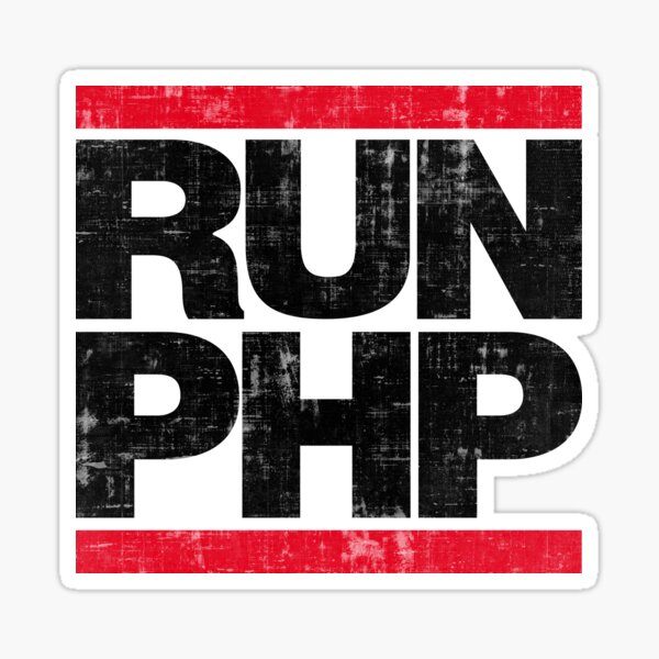 RUN PHP Sticker