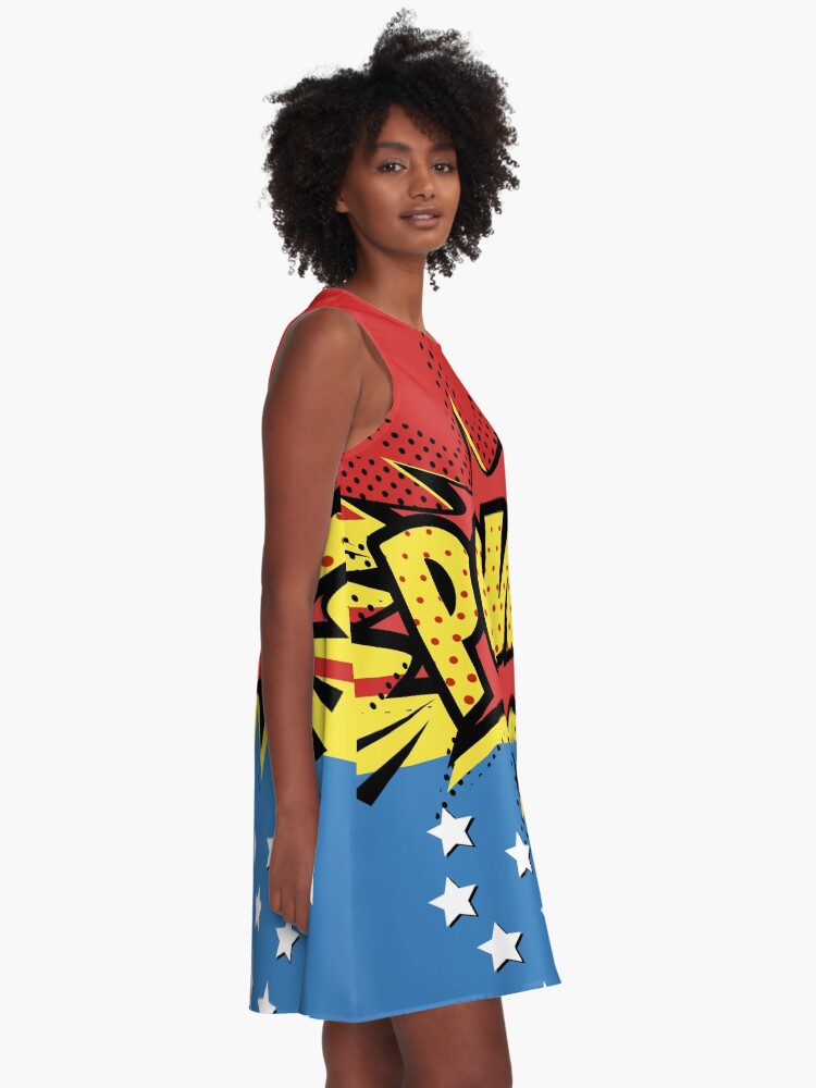Alternate view of Pow Comic Book A-Line Dress