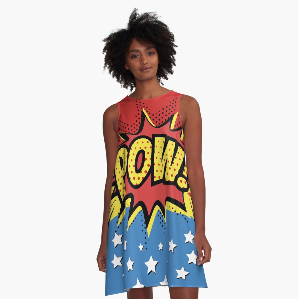 Pow Comic Book A-Line Dress
