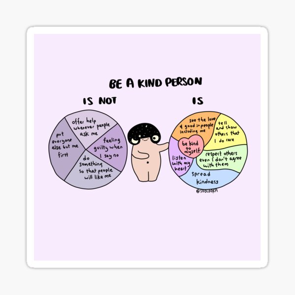 Be a kind person is easier than you think Sticker