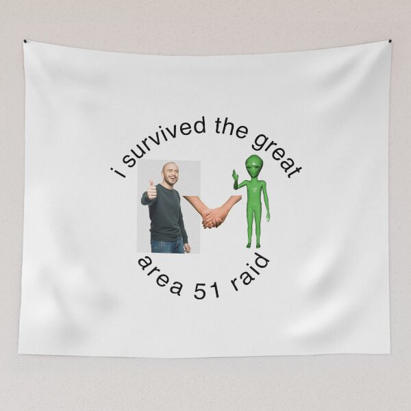 Item preview, i survived the great area 51 raid designed and sold by ren.