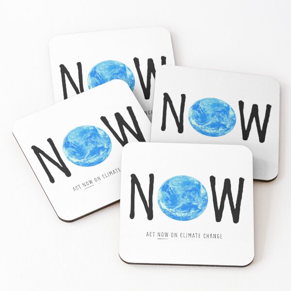 Item preview, ACT NOW ON CLIMATE CHANGE: The Original Big NOW Black Text on White designed and sold by Day Chapman.