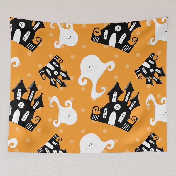 Item preview, Happy Halloween ghosts pattern designed and sold by wolfgangrainer.
