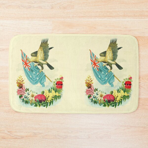 Item preview, Antique Australian Flag, Eagle and Flowers Poster designed and sold by karwilberevivalcollection.