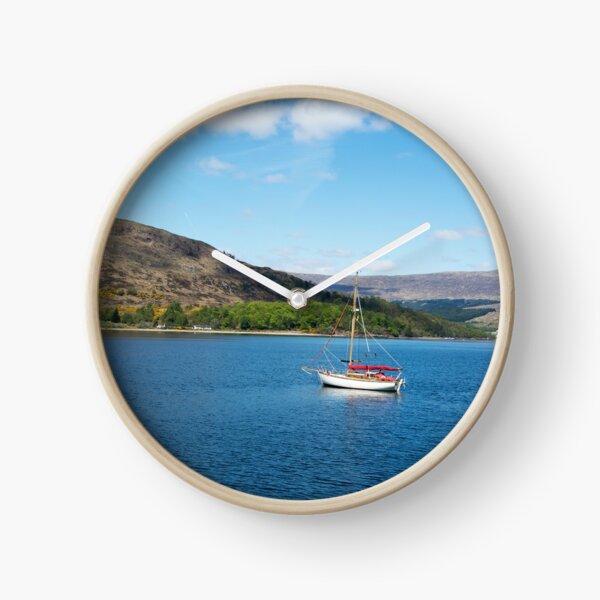 Boat on Loch Linnhe Clock