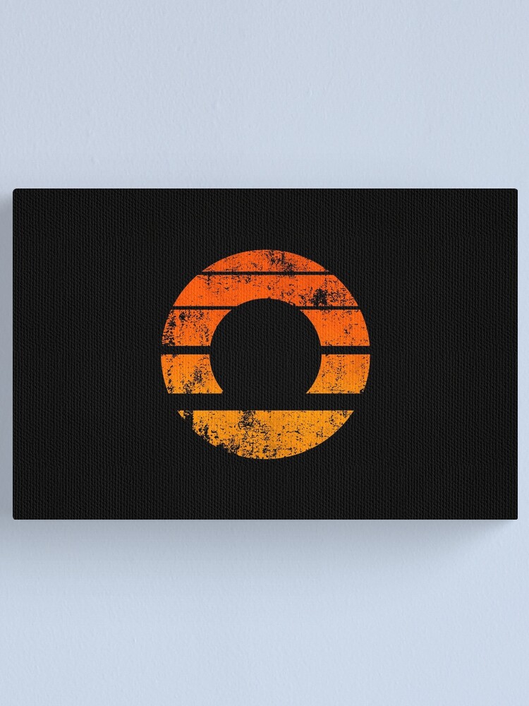 Alternate view of Aperture Science (Retro) Logo · Distressed Canvas Print
