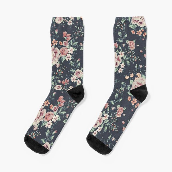 Vintage Floral Pattern Socks