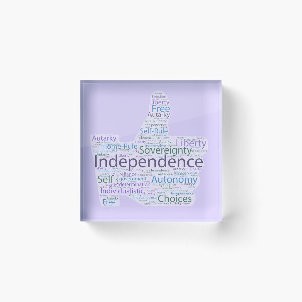 Thumbs Up for Independence Acrylic Block