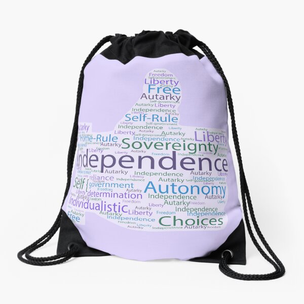 Thumbs Up for Independence Drawstring Bag