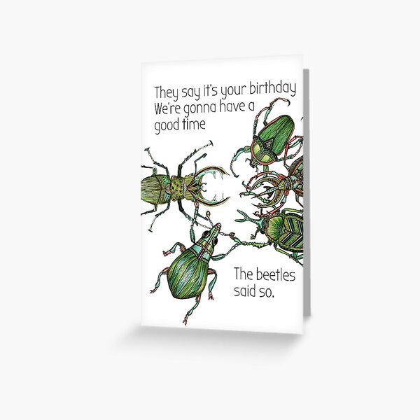 Beetle birthday Greeting Card