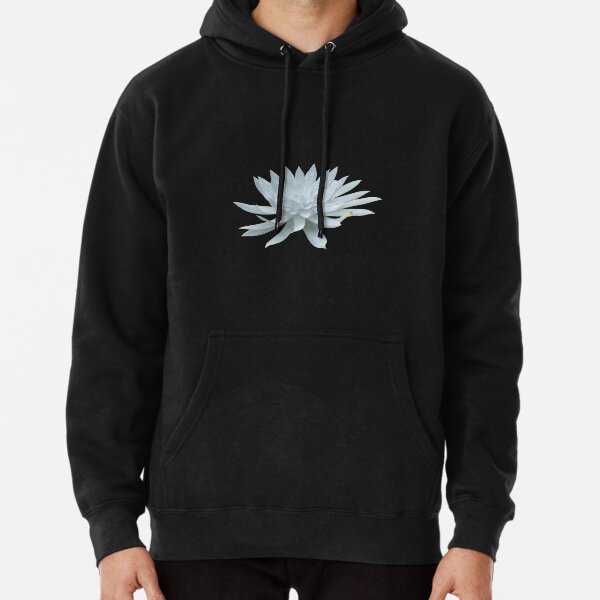 White Succulent Pullover Hoodie