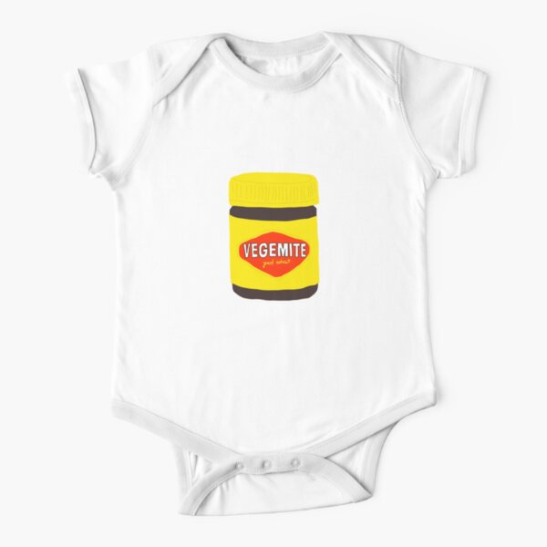 Vegemite she’ll be right Aussie icon cute Australian icon Short Sleeve Baby One-Piece