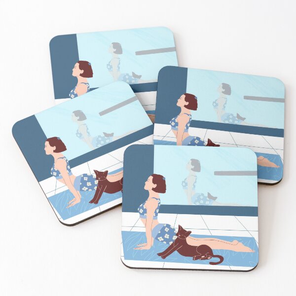 Item preview, Yoga with a cat designed and sold by nacaca.