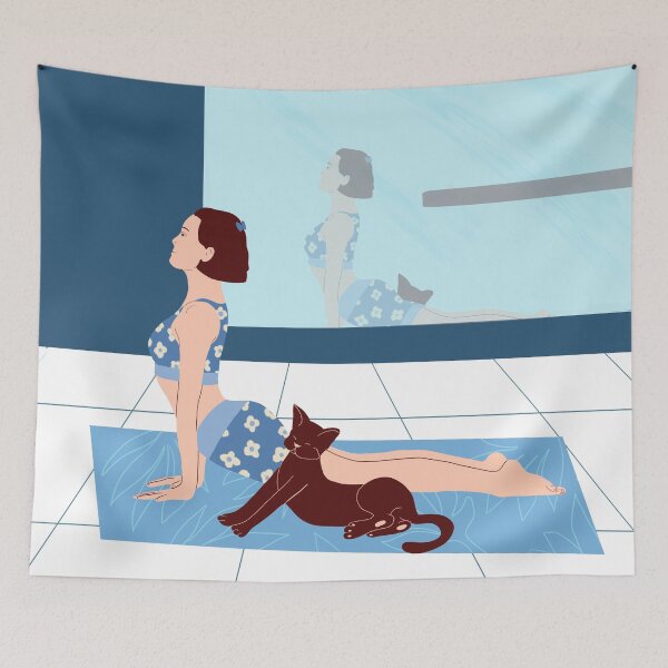 Item preview, Yoga with a cat designed and sold by nacaca.