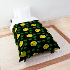 Weed Smiley smokers choice happy marijuana Comforter