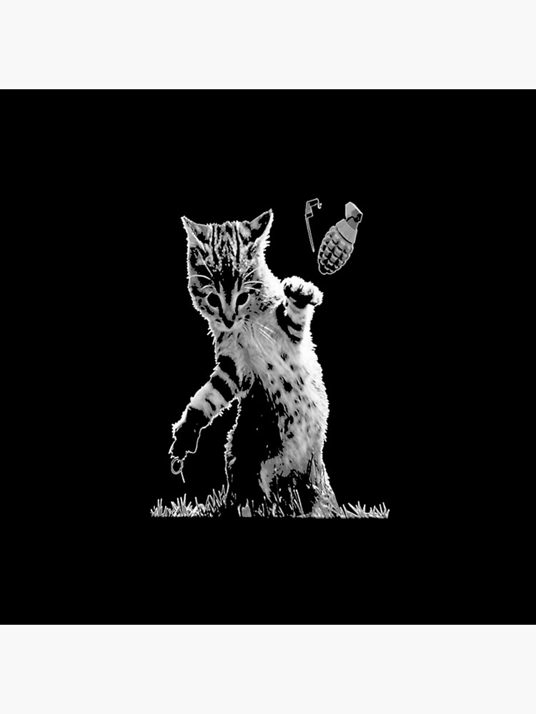 cat throwing grenade shirt