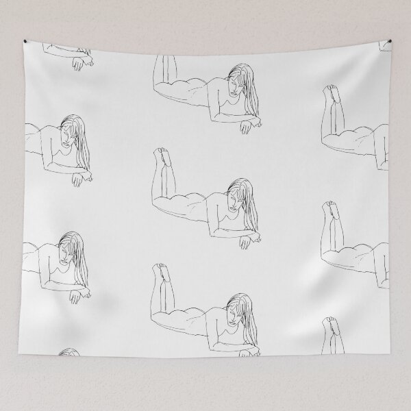 Item preview, Lying Girl Drawing designed and sold by LeoSoloviey.