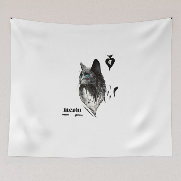 Item preview, cat queen of spades designed and sold by nemfisart.