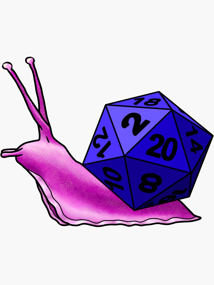 DnD Snail Rogue Sticker for Sale by eeriesketchbook