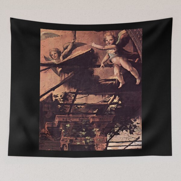 Item preview, Domenico de Pace Beccafumi - Angels and Architecture - Circa 1523 - Painting designed and sold by CrankyOldDude.
