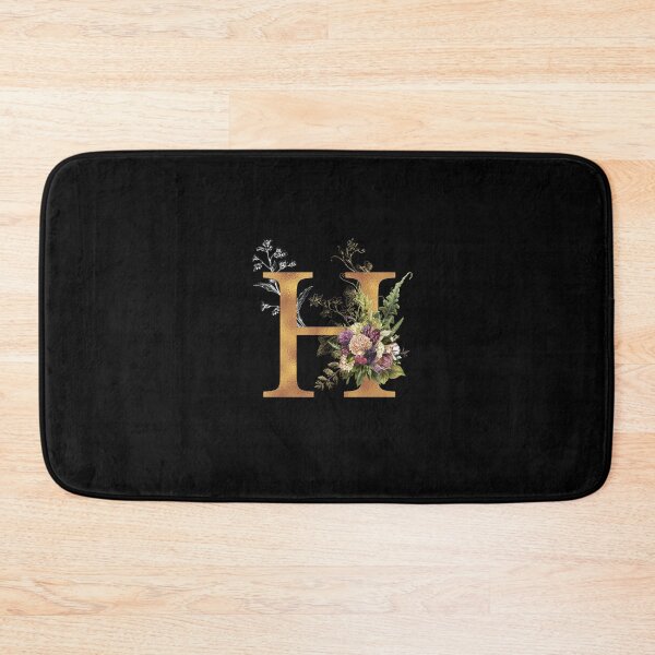 Item preview, Floral Monogram Golden Letter H First Name Initial Gift designed and sold by zenpatterns.