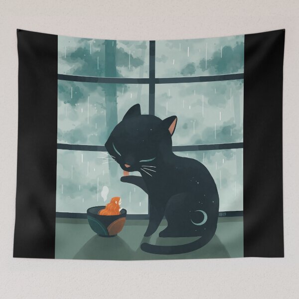 Item preview, Cat and the rain designed and sold by freeminds.