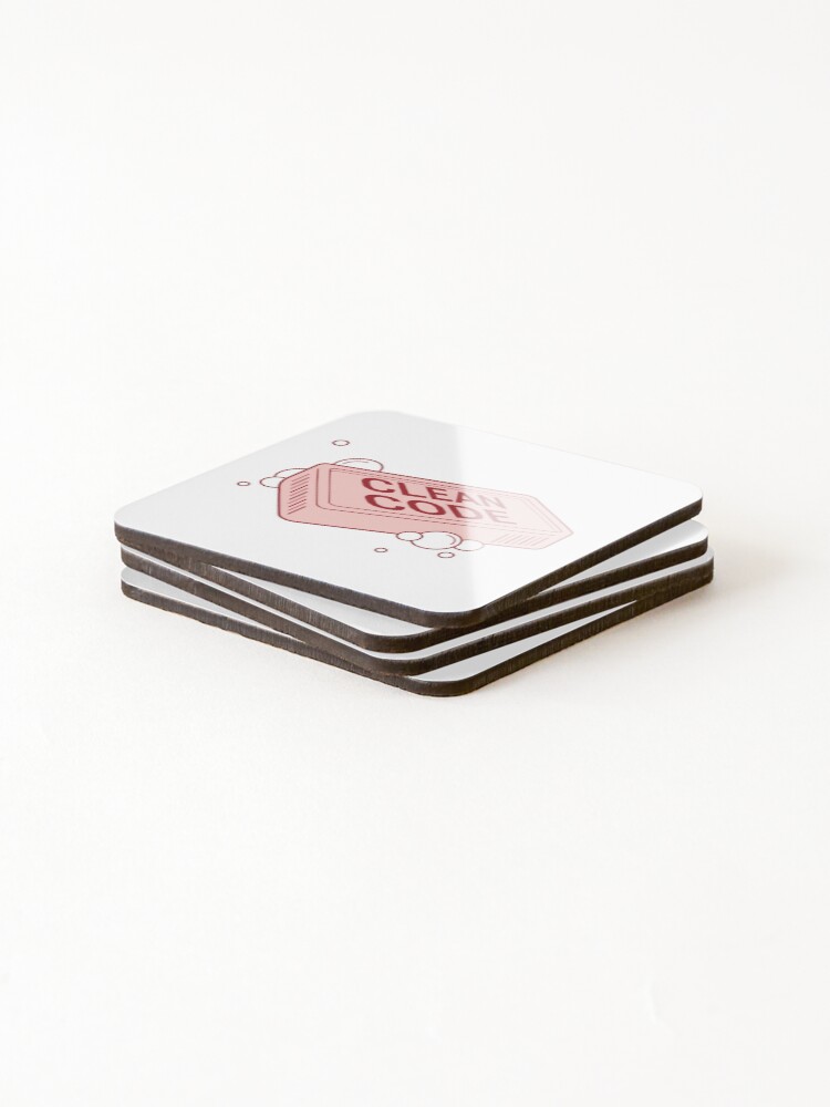 Thumbnail 4 of 5, Coasters (Set of 4), clean code designed and sold by yourgeekside.