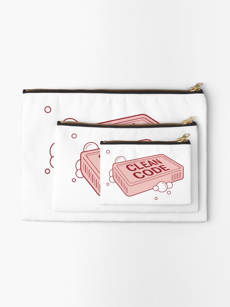 Aperçu 2 sur 4. Pochette avec l'œuvre code propre code propre créée et vendue par yourgeekside.