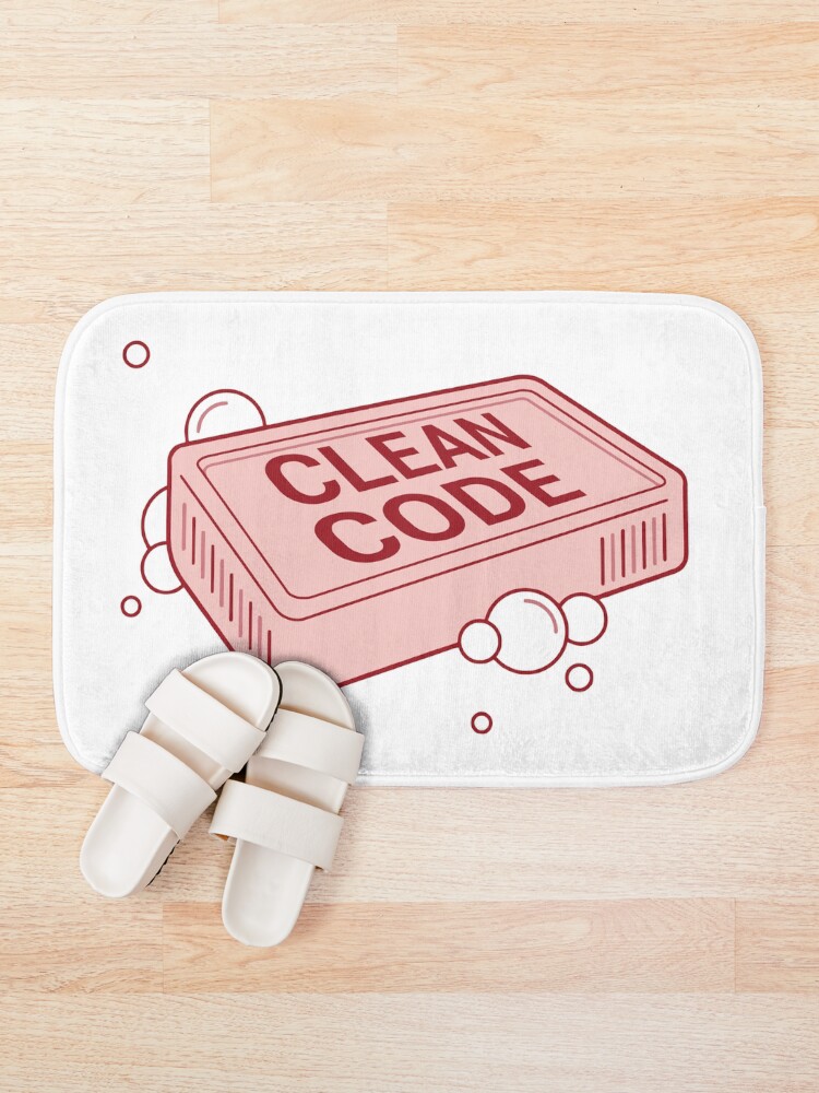 Thumbnail 1 of 6, Bath Mat, clean code designed and sold by yourgeekside.
