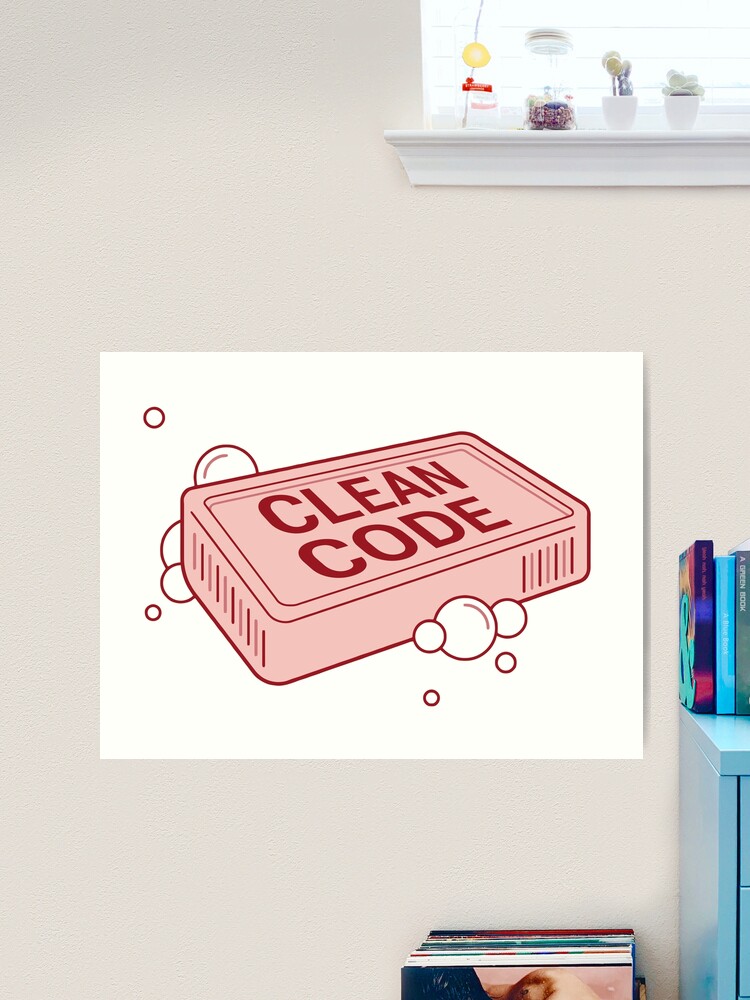 clean code blue edition Art Board Print by yourgeekside