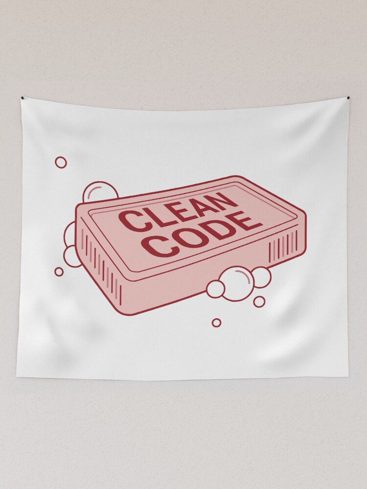 Aperçu 2 sur 3. Tentures avec l'œuvre code propre code propre créée et vendue par yourgeekside.