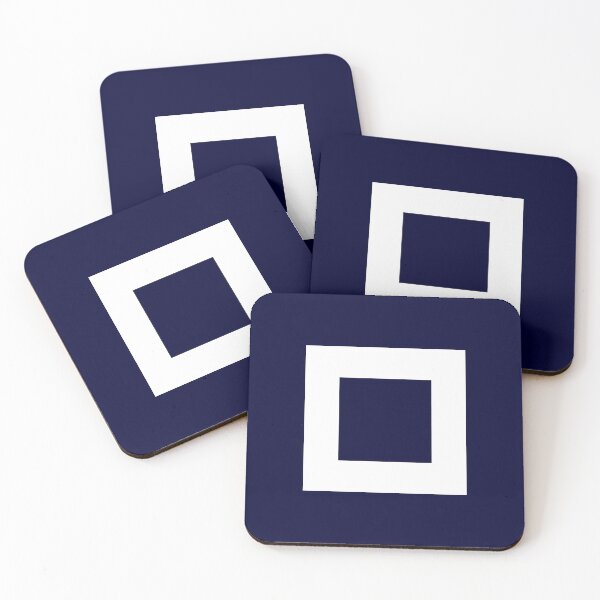 Item preview, Navy Blue White Squares In Square designed and sold by rewstudio.